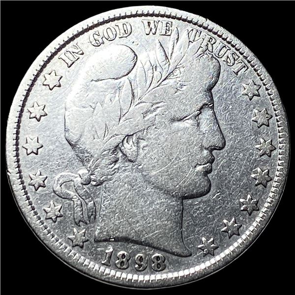 1898 Silver Barber Half Dollar LIGHTLY  CIRCULATED