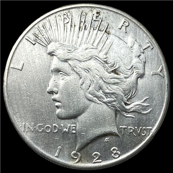 1928 Silver Peace Dollar NEARLY UNCIRCULATED