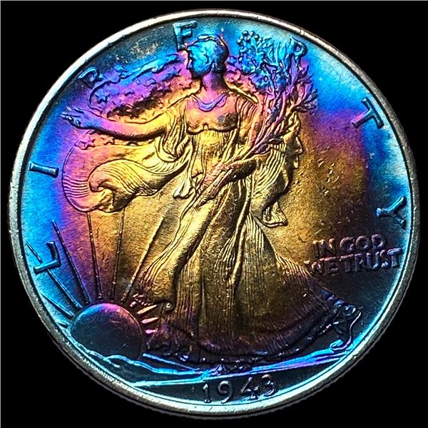 1943 Toned Walking Liberty Half Dollar  UNCIRCULATED