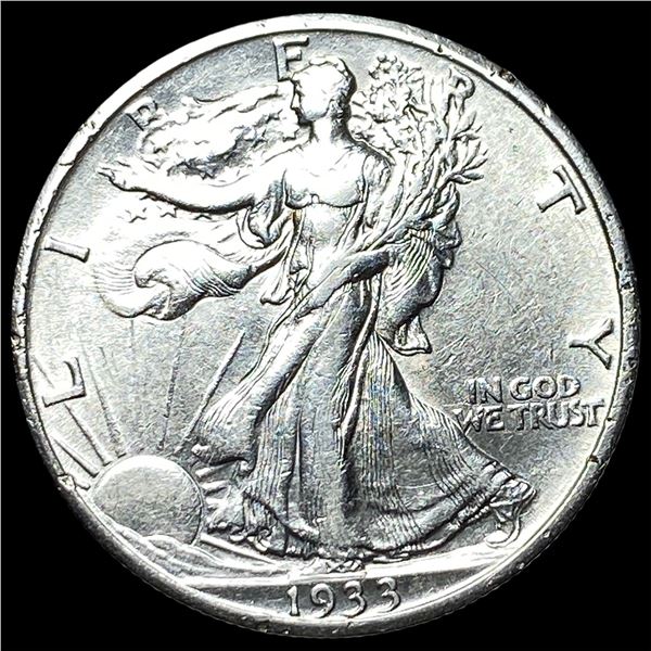1933-S Silver Walking Liberty Half Dollar  CLOSELY UNCIRCULATED