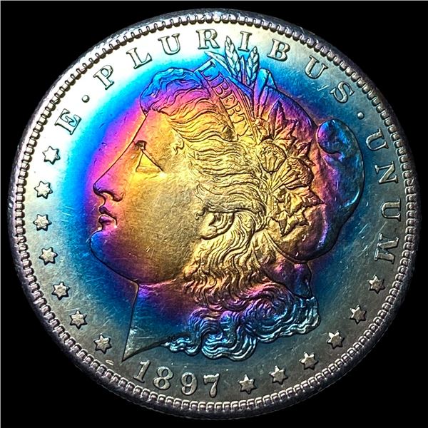 1897-S Toned Silver Morgan Dollar  UNCIRCULATED
