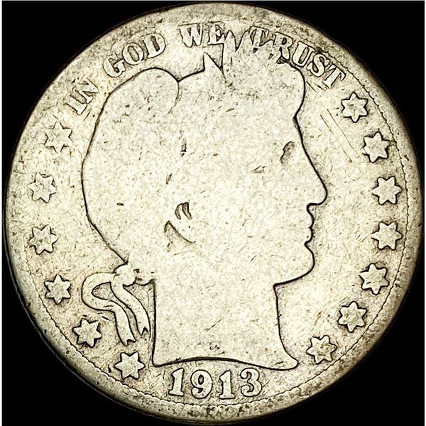 1913 Barber Half Dollar NICELY CIRCULATED