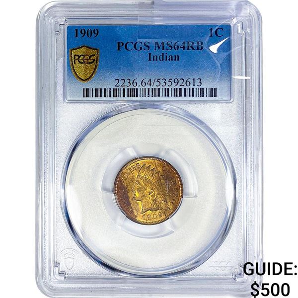 1909 Indian Head Cent PCGS MS64 RB