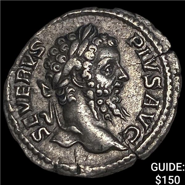 Roman Empire Septimius Severus 193-211 AD  Silver Denarius CLOSELY UNCIRCULATED
