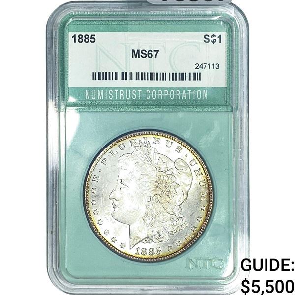 1885 Morgan Silver Dollar NTC MS67