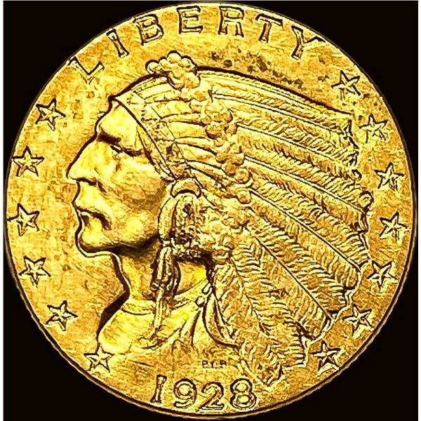 1928 Indian Head Gold $2.50 Quarter Eagle   UNCIRCULATED