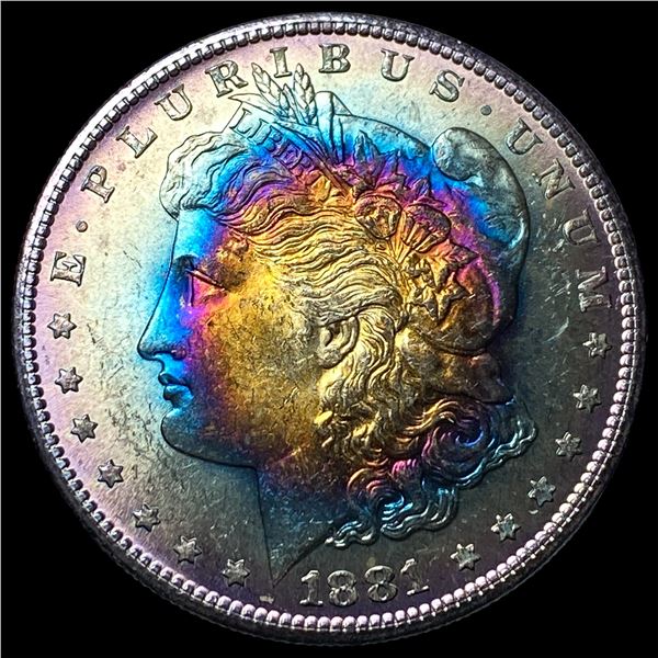 1881-S Toned Silver Morgan Dollar  UNCIRCULATED