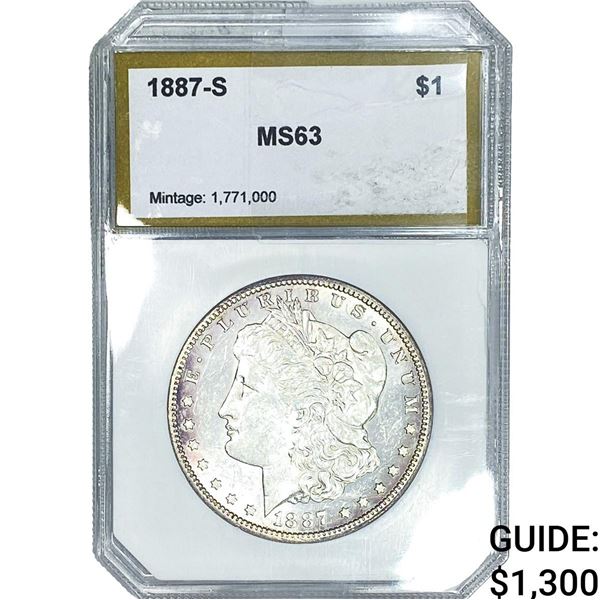 1887-S Morgan Silver Dollar PCI MS63