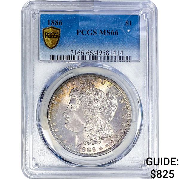 1886 Morgan Silver Dollar PCGS MS66