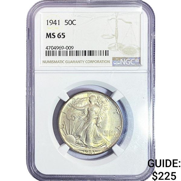 1941 Walking Liberty Half Dollar NGC MS65