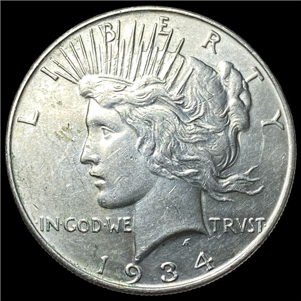 1934 Peace Silver Dollar CHOICE AU