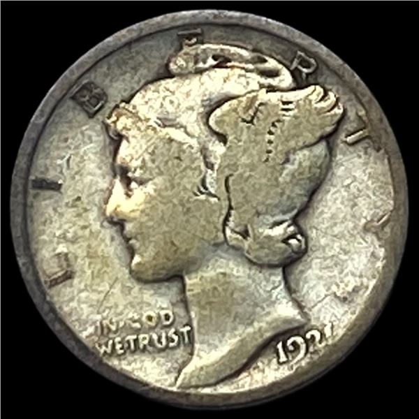 1921 Silver Mercury Dime LIGHTLY CIRCULATED