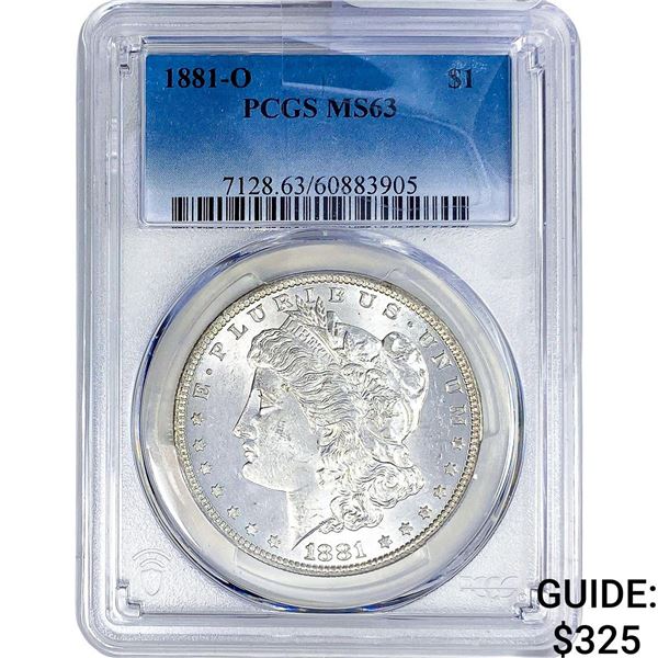 1881-O Morgan Silver Dollar PCGS MS63