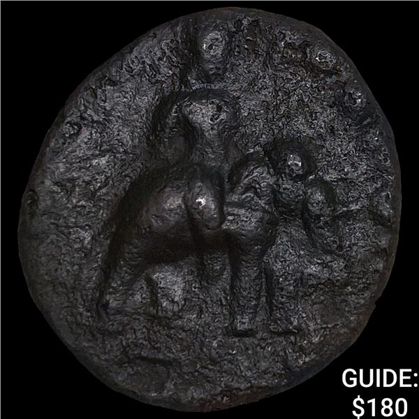 Kushan Empire Huvishka 151-190 AD Bronze  Tetradrachm NEARLY UNCIRCULATED