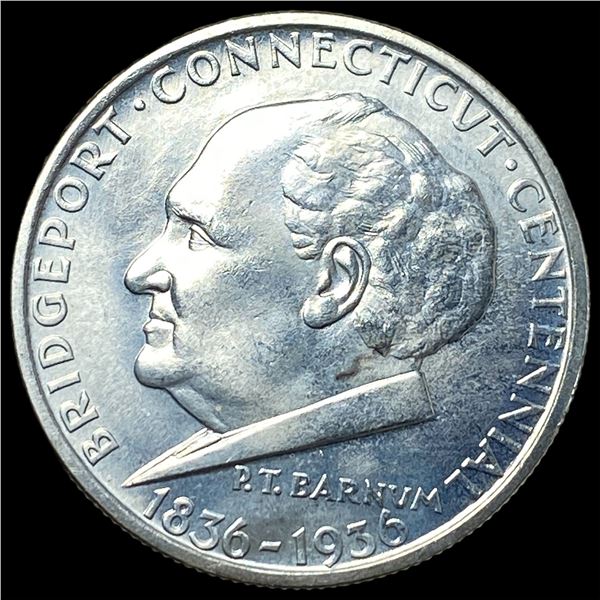 1936 Silver Bridgeport Half Dollar  UNCIRCULATED