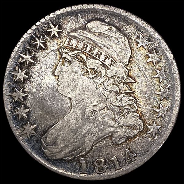 1814 Capped Bust Half Dollar LIGHTLY   CIRCULATED