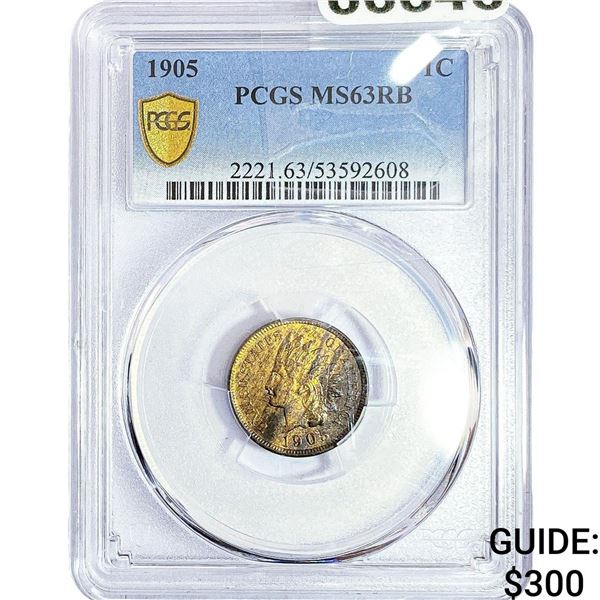 1905 Indian Head Cent PCGS MS63 RB