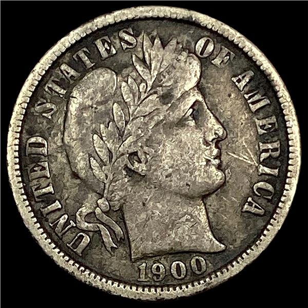 1900-O Silver Barber Dime NEARLY UNCIRCULATED