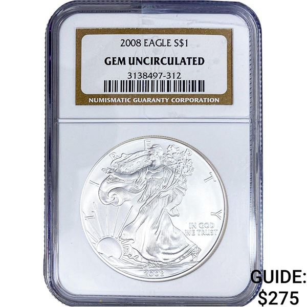 2008 Silver Eagle NGC