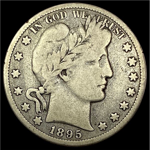 1895-O Silver Barber Half Dollar LIGHTLY   CIRCULATED