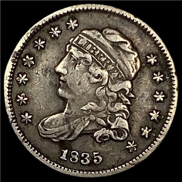 1835 Capped Bust Half Dime NEARLY   UNCIRCULATED