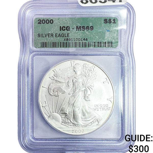 2000 Silver Eagle ICG MS69