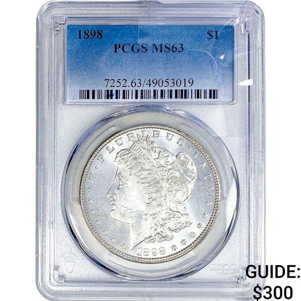 1898 Morgan Silver Dollar PCGS MS63