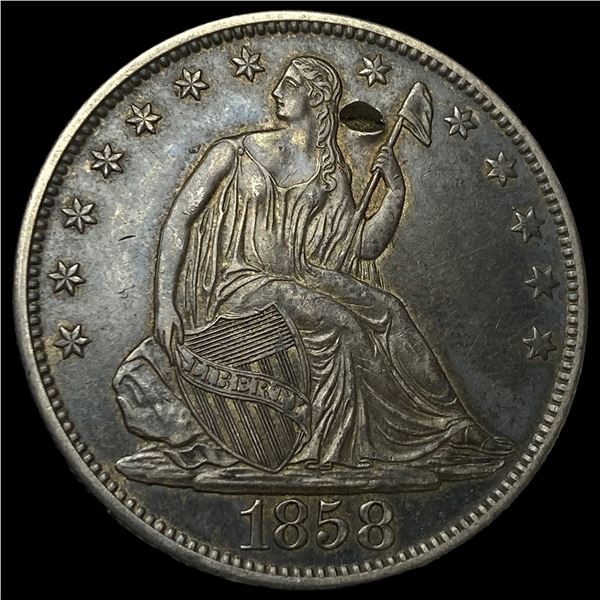 1858-O Silver Seated Liberty Half Dollar HIGH   GRADE