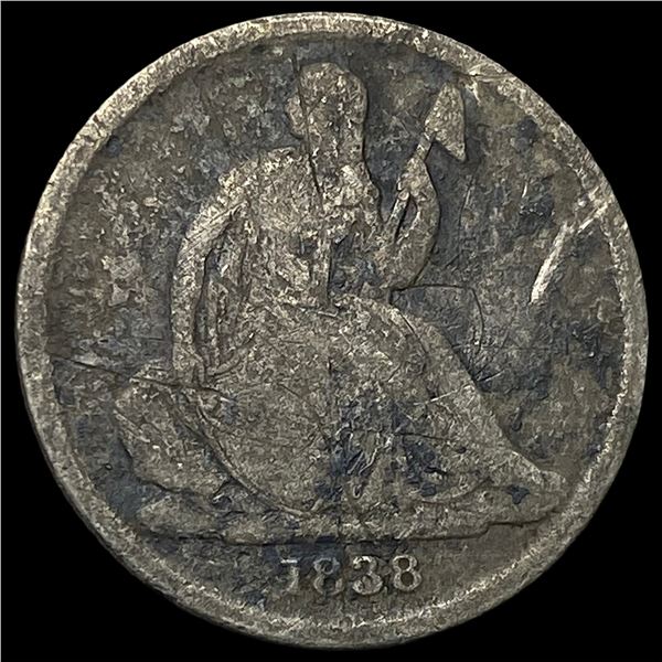 1838-O Seated Liberty Dime NICELY CIRCULATED