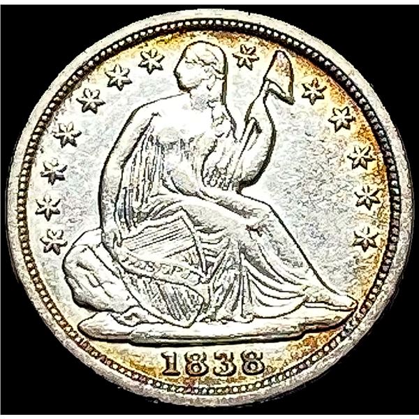 1838 Seated Liberty Half Dime CLOSELY   UNCIRCULATED
