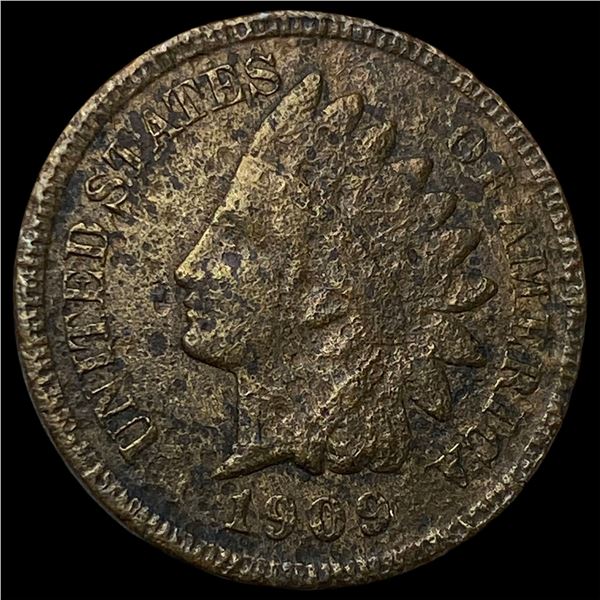 1909-S Indian Head Cent LIGHTLY CIRCULATED