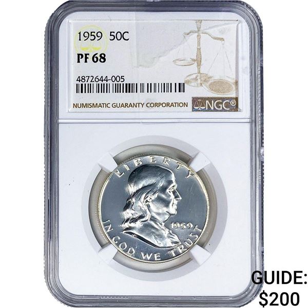 1959 Franklin Half Dollar NGC PF68