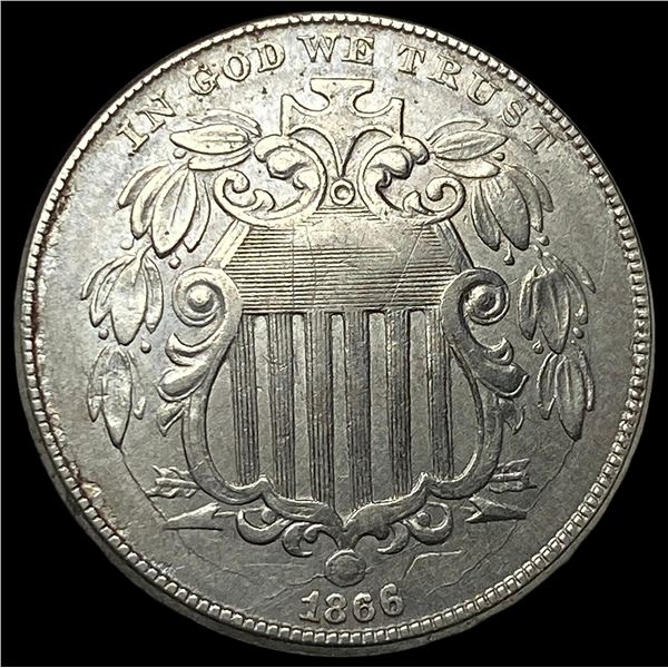 1866 Shield Nickel CLOSELY UNCIRCULATED