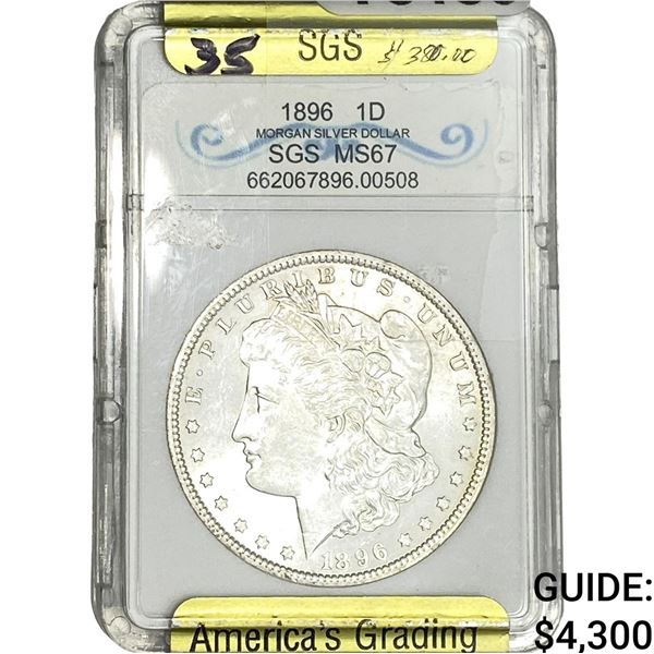 1896 Morgan Silver Dollar SGS MS67