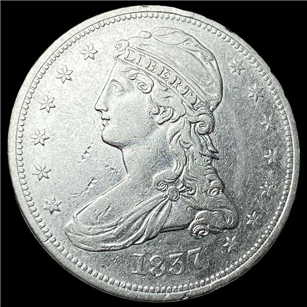 1837 Capped Bust Half Dollar NEARLY   UNCIRCULATED