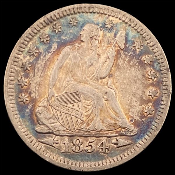 1854 Arrows Seated Liberty Quarter CLOSELY   UNCIRCULATED