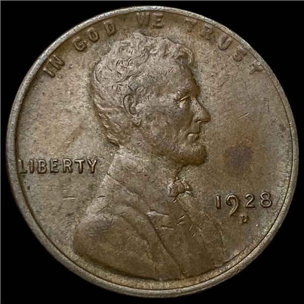 1928-D Lincoln Wheat Cent CHOICE AU