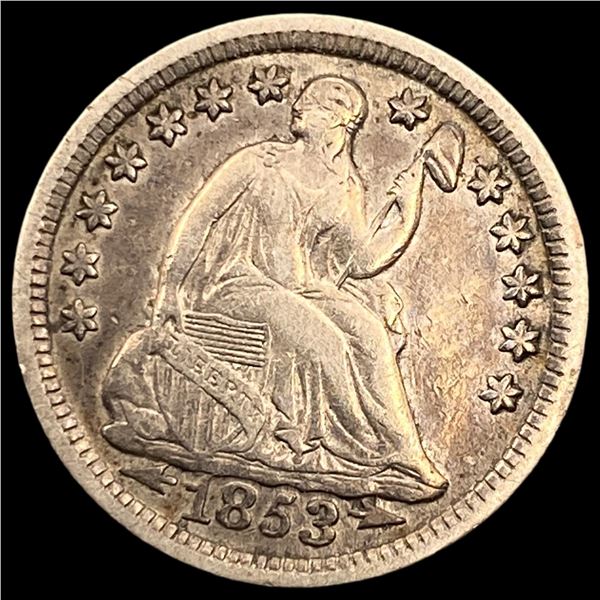 1853 Arrows Seated Liberty Half Dime NEARLY   UNCIRCULATED