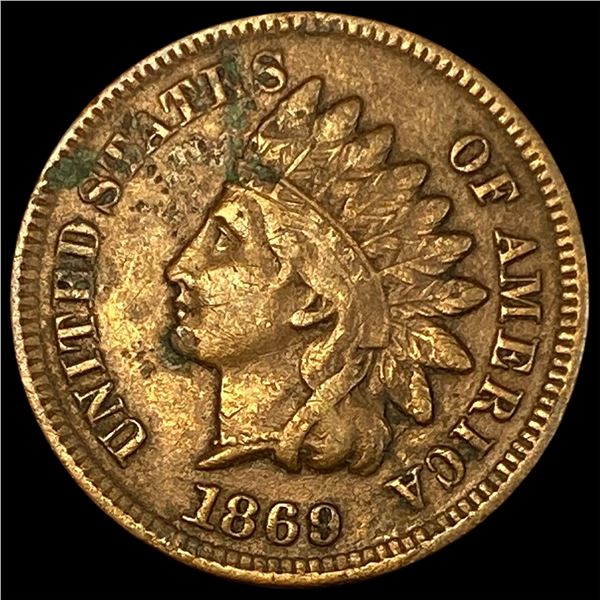 1869 Indian Head Cent NEARLY UNCIRCULATED