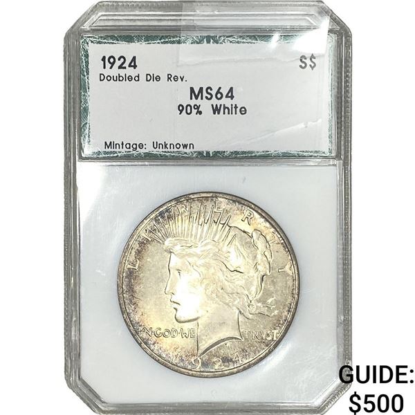 1924 Silver Peace Dollar PCI MS64