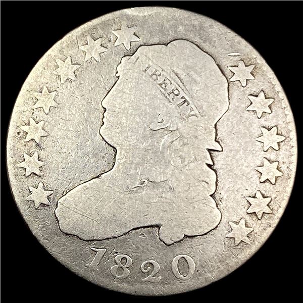 1820 Capped Bust Silver Quarter NICELY   CIRCULATED