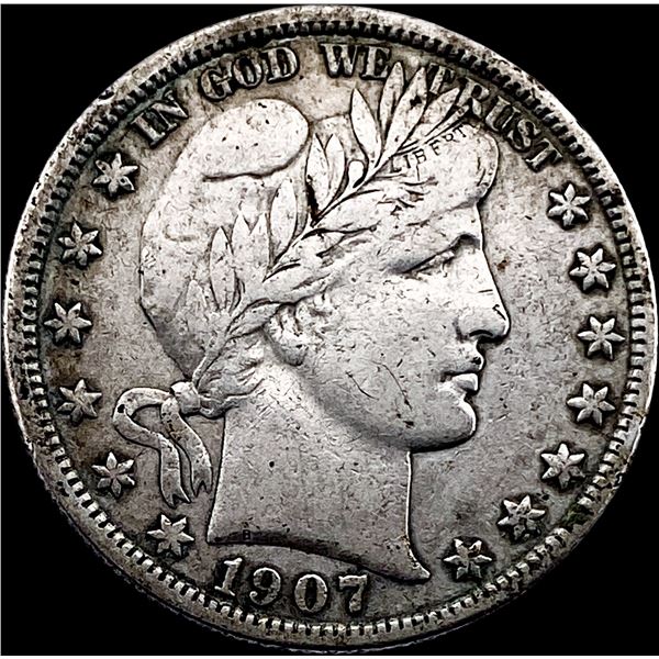 1907-D Silver Barber Half Dollar ABOUT   UNCIRCULATED