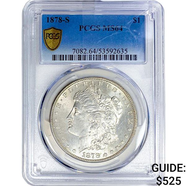 1878-S Morgan Silver Dollar PCGS MS64