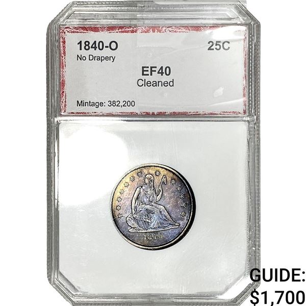 1840-O Seated Liberty Quarter PCI EF40