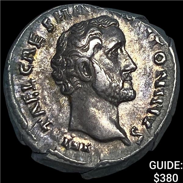 Ancient Rome Antoninus Pius 138-161 AD Silver  Denarius CLOSELY UNCIRCULATED