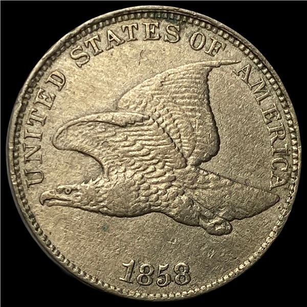 1858 Copper-Nickel Flying Eagle Cent CLOSELY   UNCIRCULATED