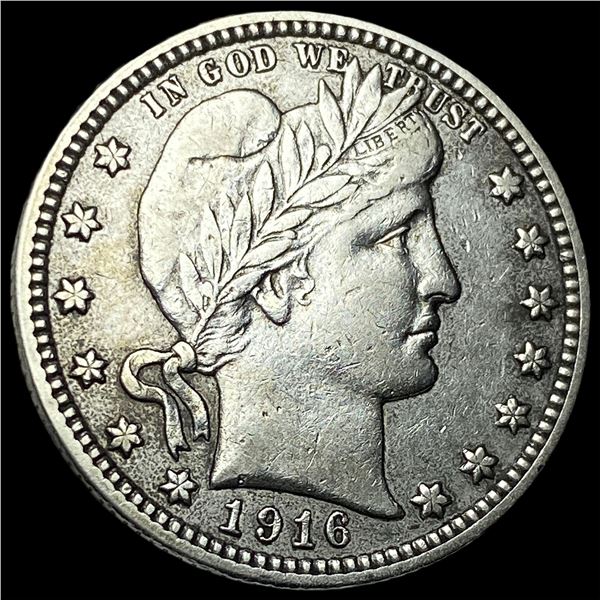 1916-D Silver Barber Quarter CLOSELY   UNCIRCULATED
