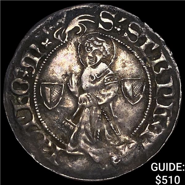 Medieval France Bishop Raoul de Coucy 11-14th  Century Silver Gros CLOSELY UNCIRCULATED