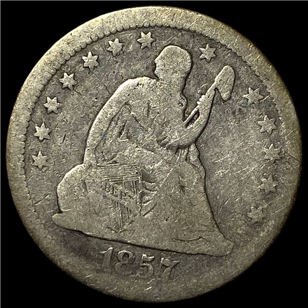 1857 Seated Liberty Quarter NICELY CIRCULATED