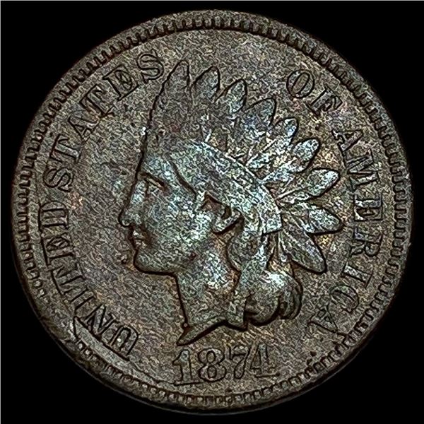 1874 Indian Head Cent NEARLY UNCIRCULATED